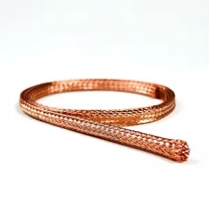 Copper-colored braided shielding tube