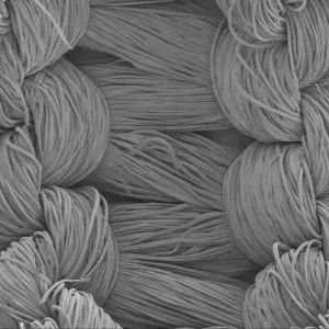 Magnified interconnected textile yarn loops